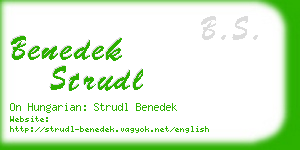 benedek strudl business card